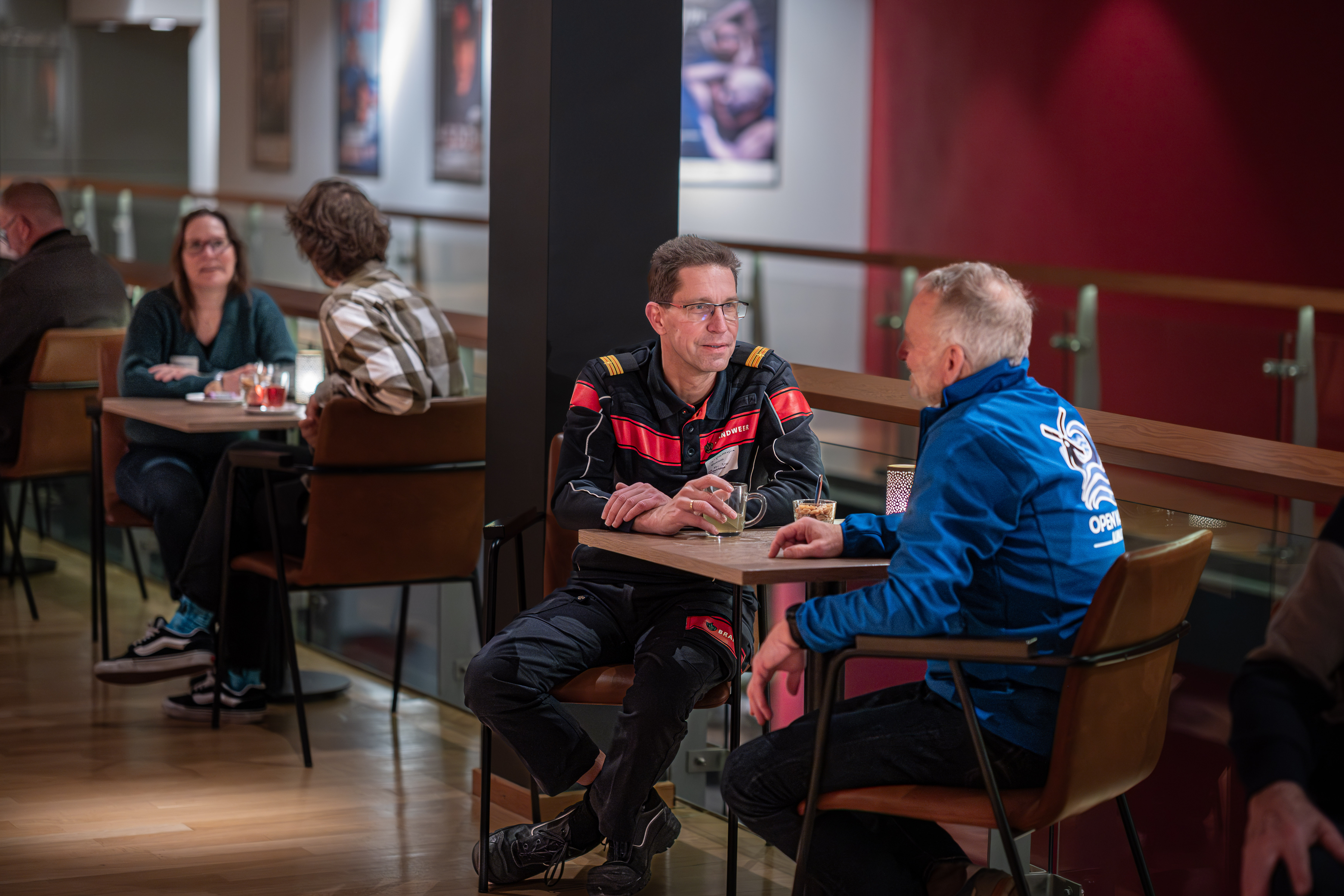 Brandweerman bij de Organisatorenbijeenkomst
